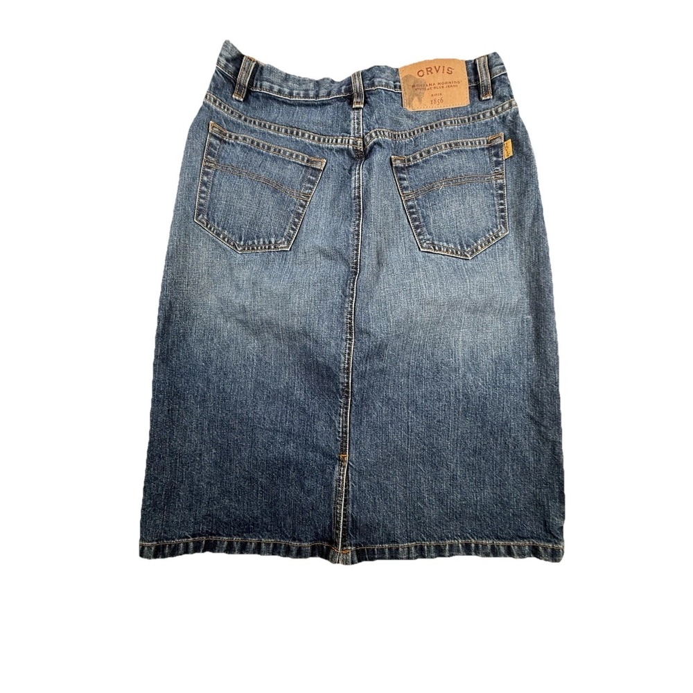 Size 8‎ blue denim Orvis skirt